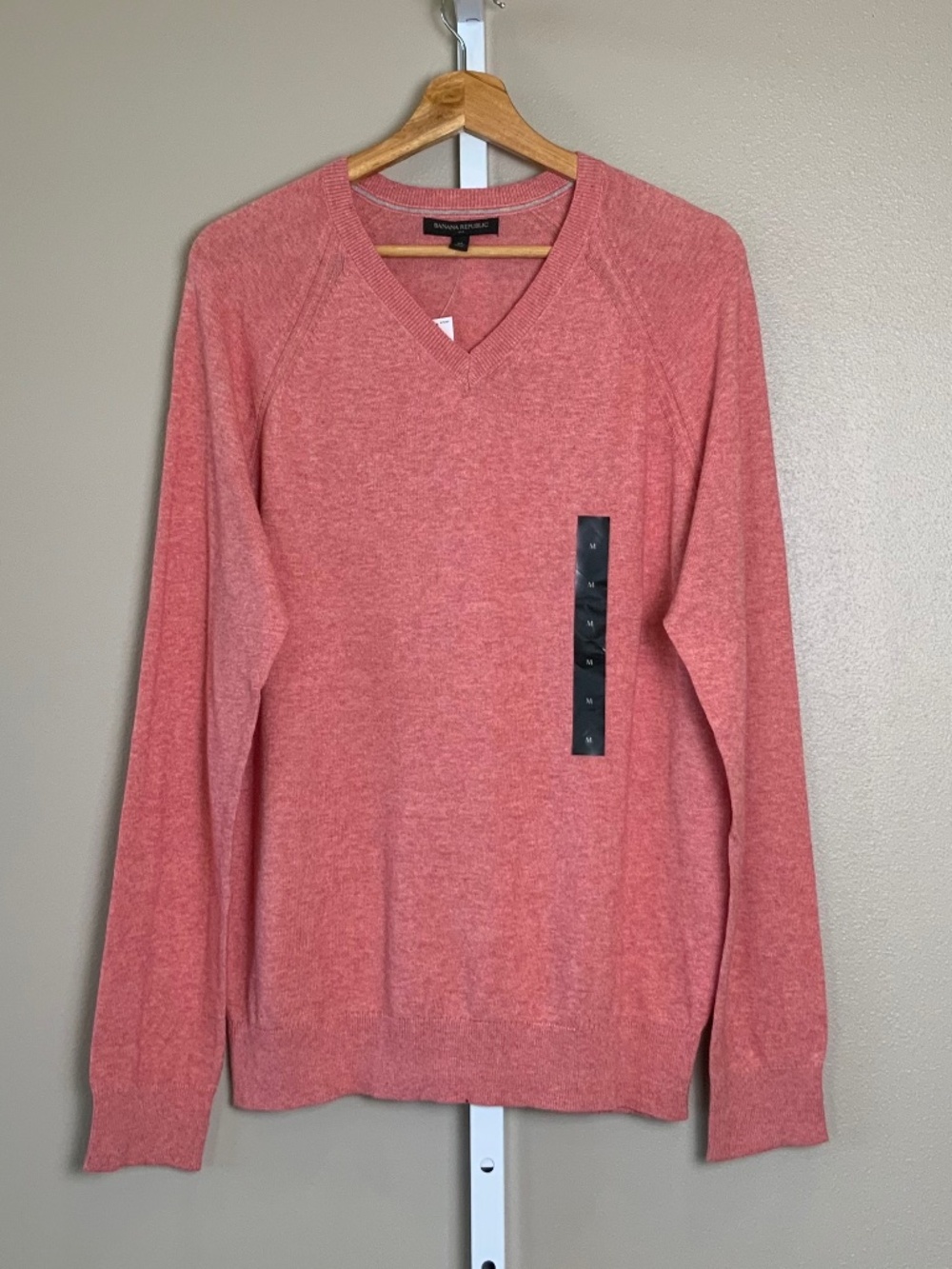 Banana Republic Factory Heather Cotton V-Neck Sweater
